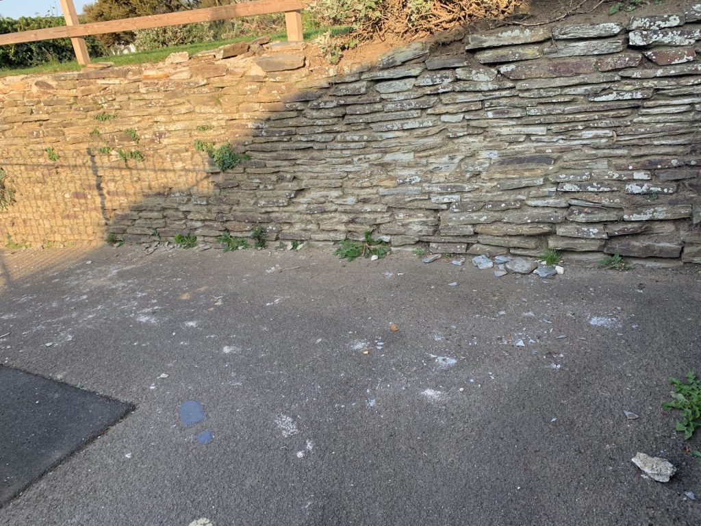 damage to park wall 