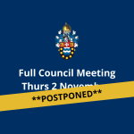Postponed - Full Council Meeting 2nd November